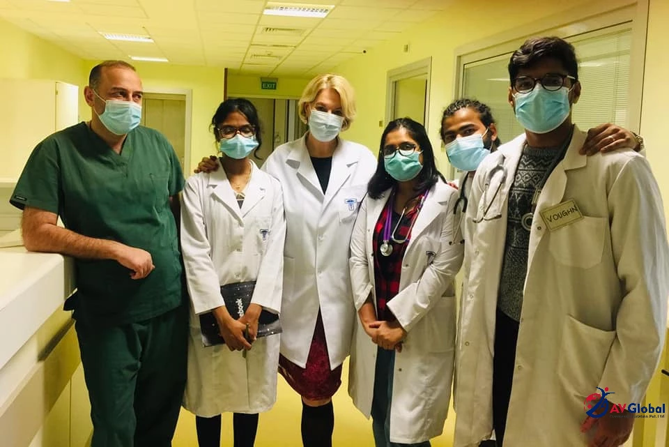 Clinical training at teaching hospital affiliated with David Tvildiani Medical University